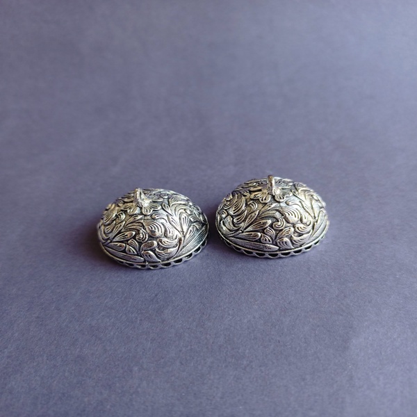 Silver oxidised jhumka 21
