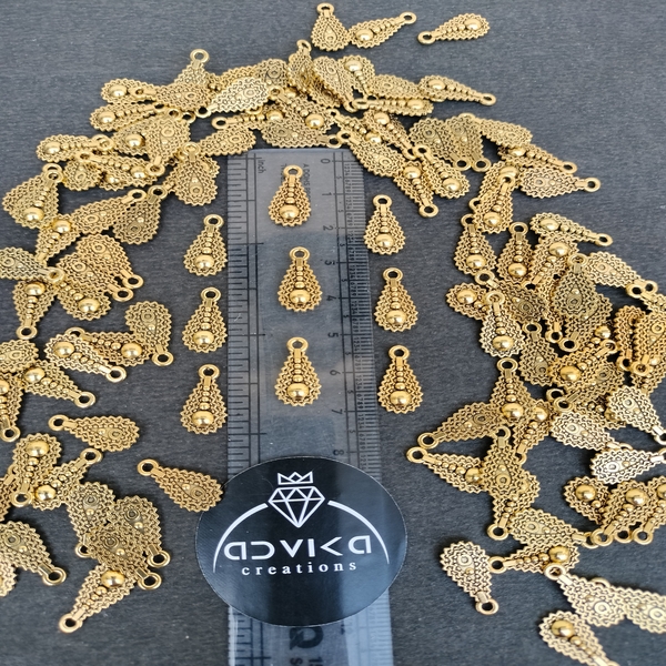 oxidised golden pendant charm