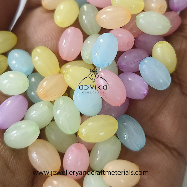 Oval Beads for DIY Jewelry and craft 18