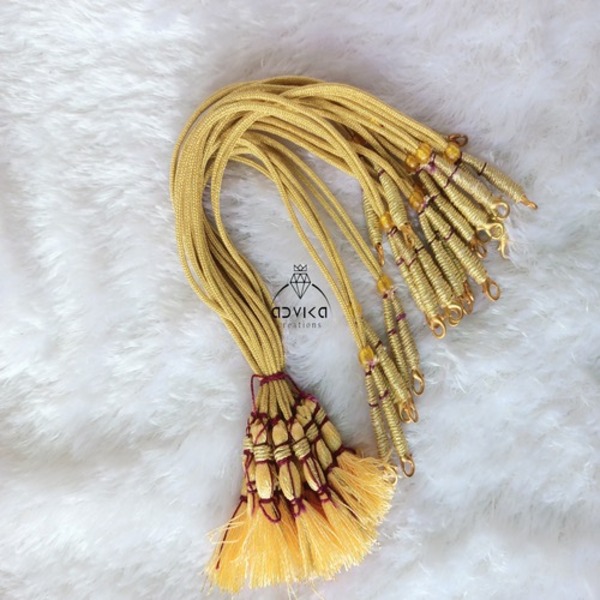 Yellow Tessel Necklace dori for DIY Jewelry