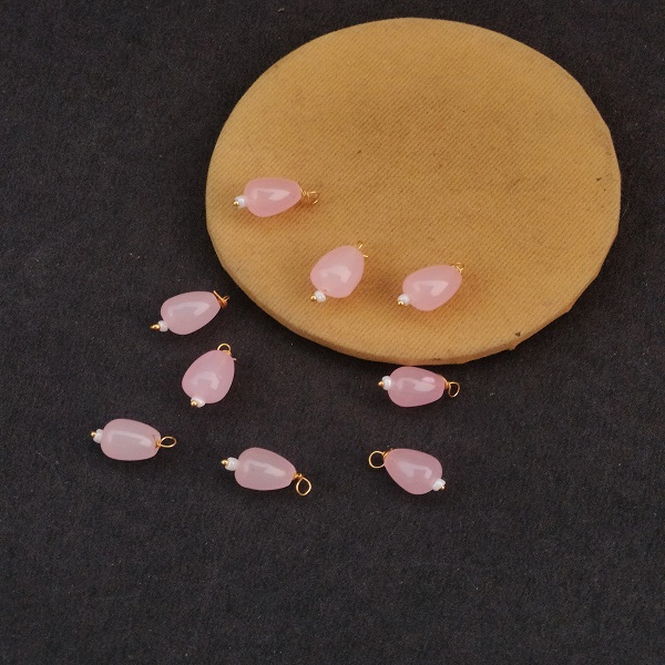 Drop beads Hnaging baby pink