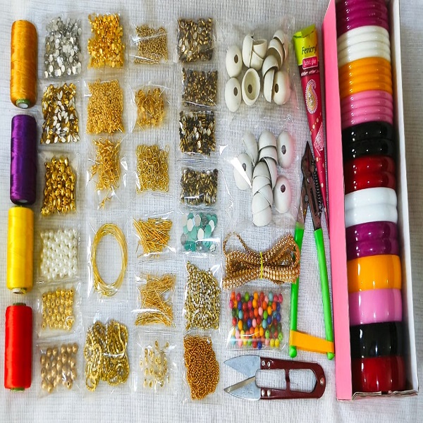 Silk thread jewellery making kit