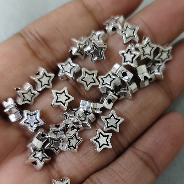Star Pattern Oxidised Beads