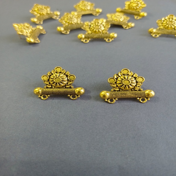 Dubble loop studd golden