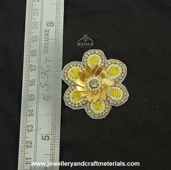 Gota Flower Embroidered Patch 01