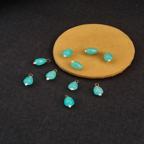 Drop beads Hanging sea green