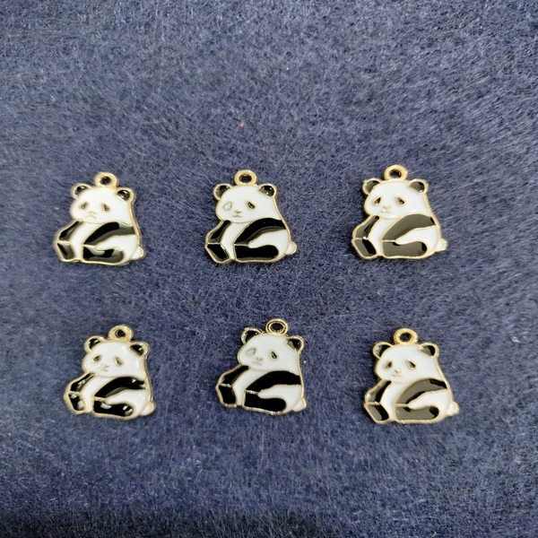 black and white panda charm