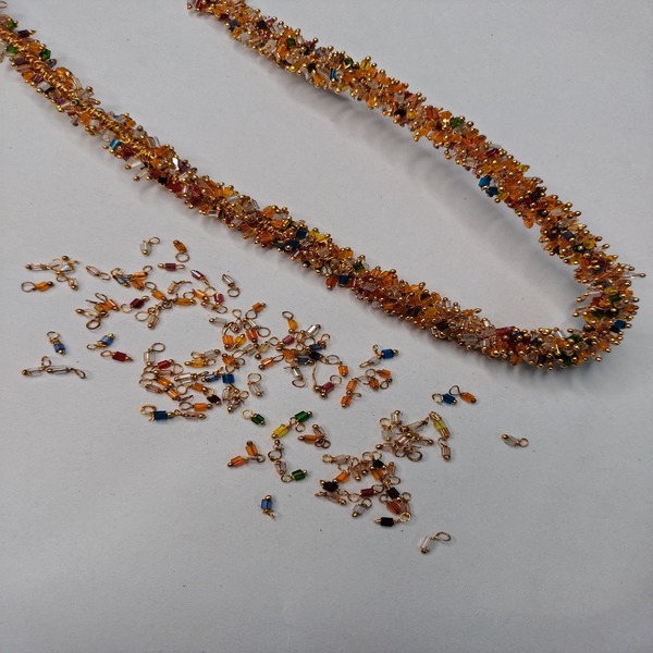 Multi color glass pipe Beads hanging Loreals (Jewelry Supply)