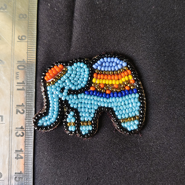 Elephant embroided patch