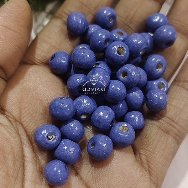 Purple wooden bead big