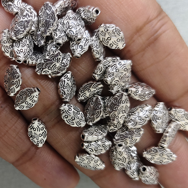 Designer Oxidised Oval Beads