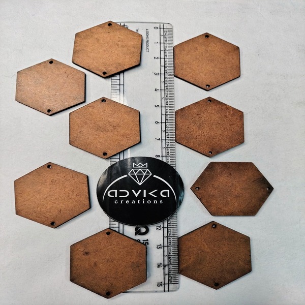 hexagon shape mdf cutting 4 cm