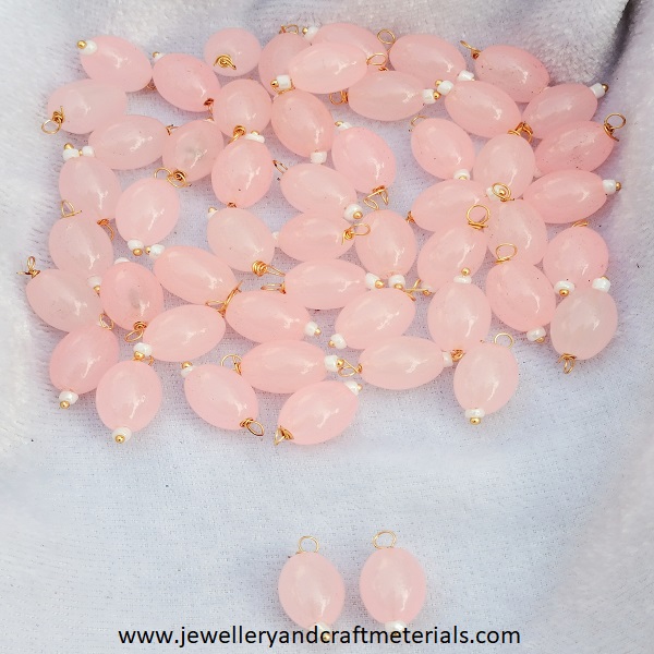 Oval Bead Hanging light peach