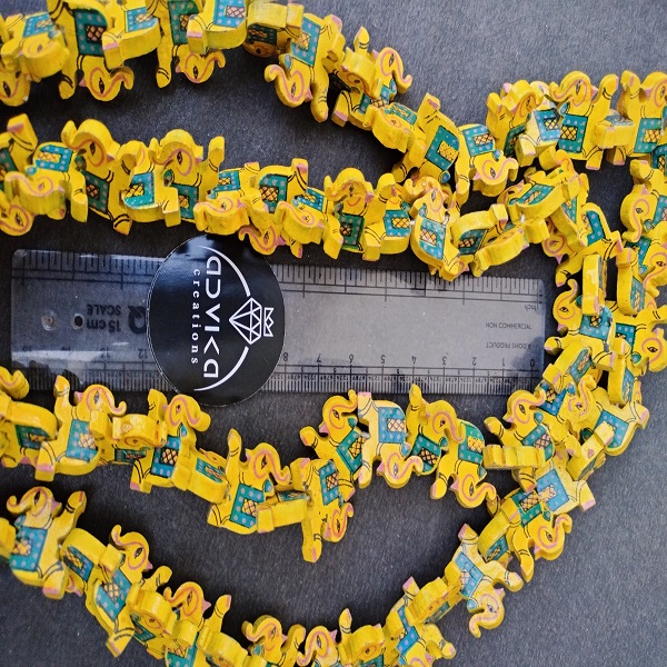 Small Multi Color Wooden Elephant