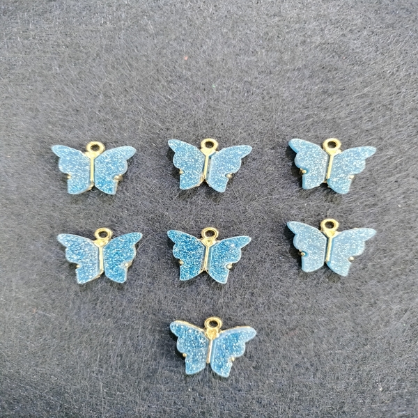  Blue butterfly charms