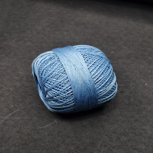 light blue crochet thread