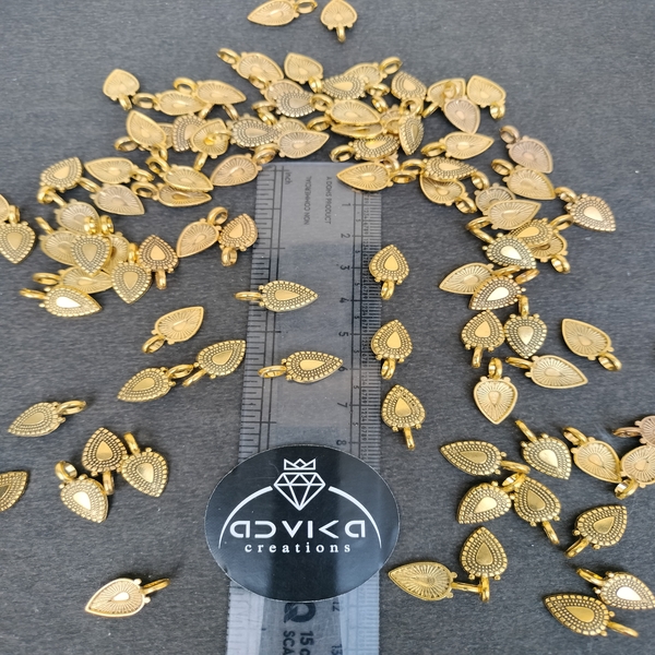 golden  silver leaf charm