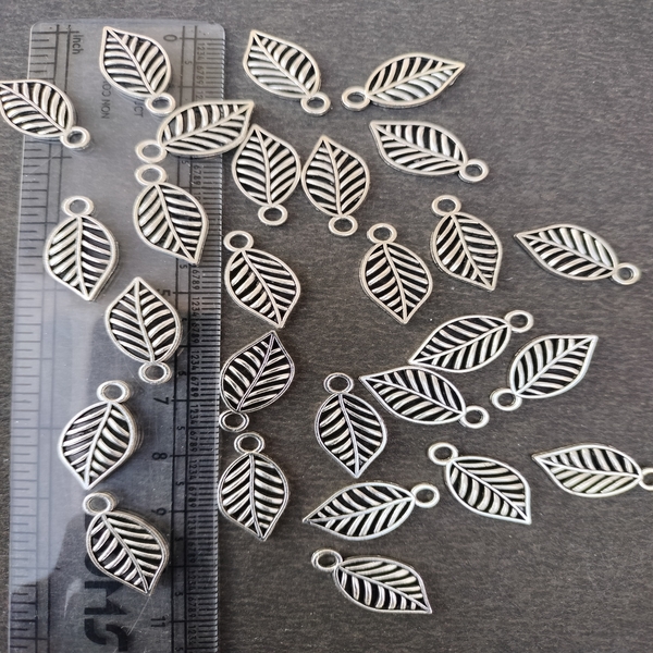 oxidised silver metal charm