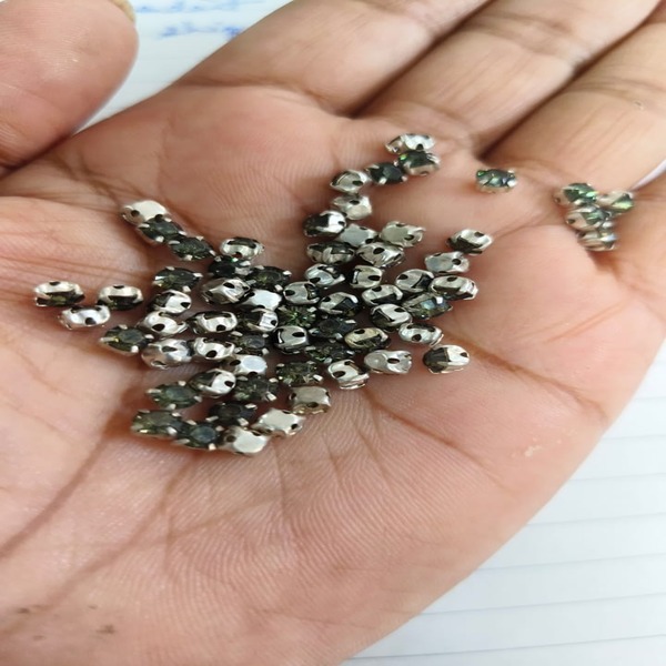 Grey Clip stone for Embroidery DIY Jewelry