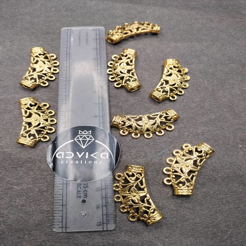 oxidised golden pendant with loops