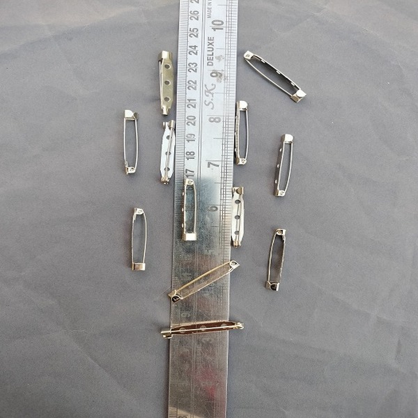 Flat Backs Brooch Pin DIY L size