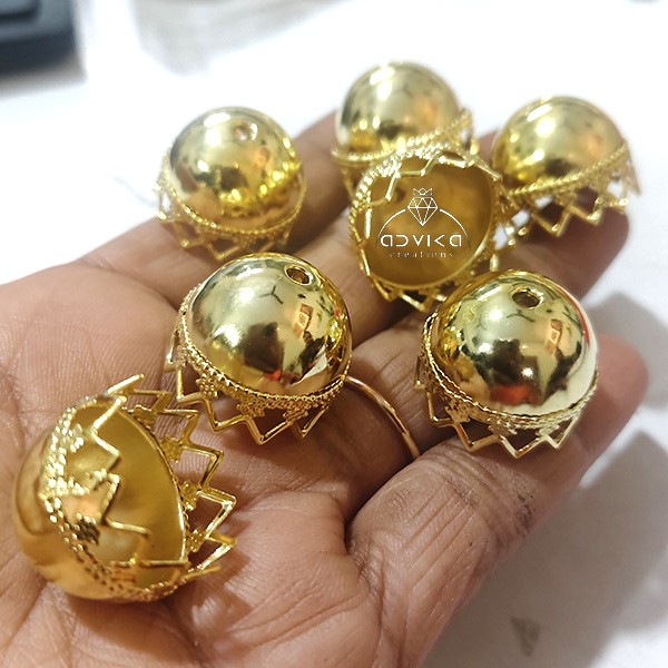 20 mm small golden jhumki for kaleera