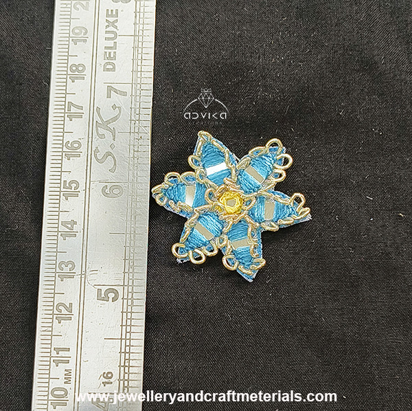 Mirror Flower Embroidered Patch