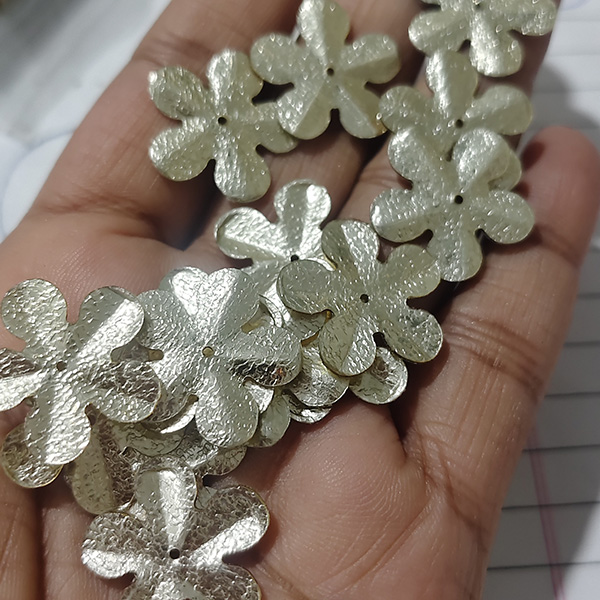 Silver Flower Sequins