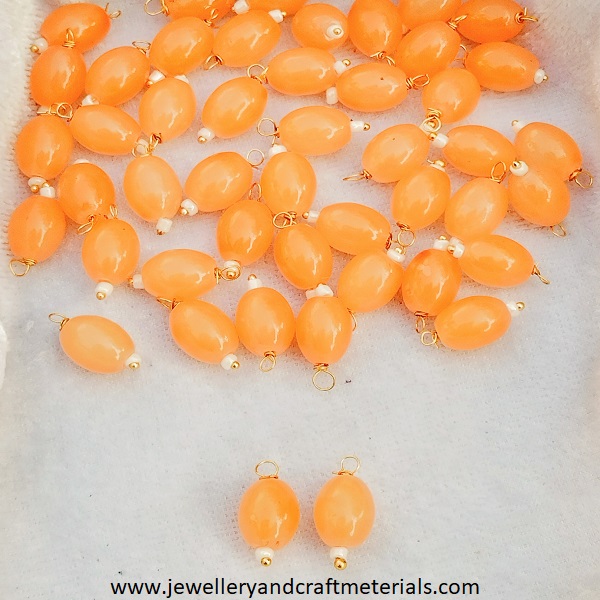 Oval Bead Hanging orange 02