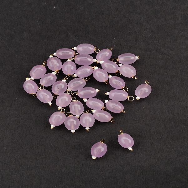 Oval beads Hnaging light pink