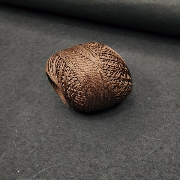 brown crochet thread