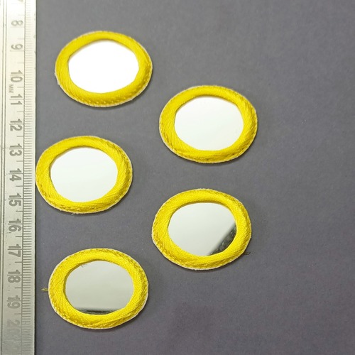 Embroiderd round mirror 1 INCH