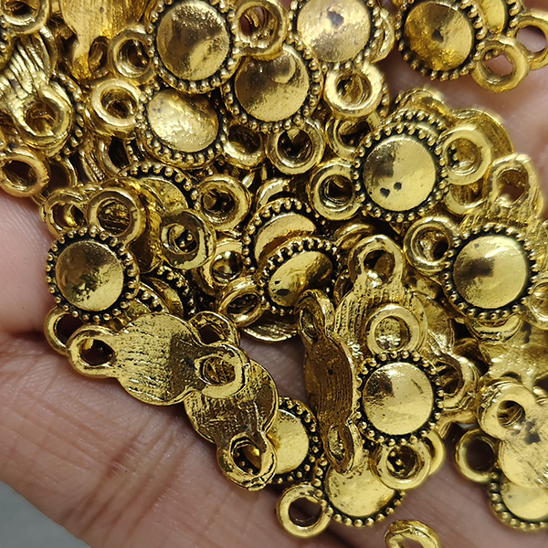 Circle Double Loop Connector Charm