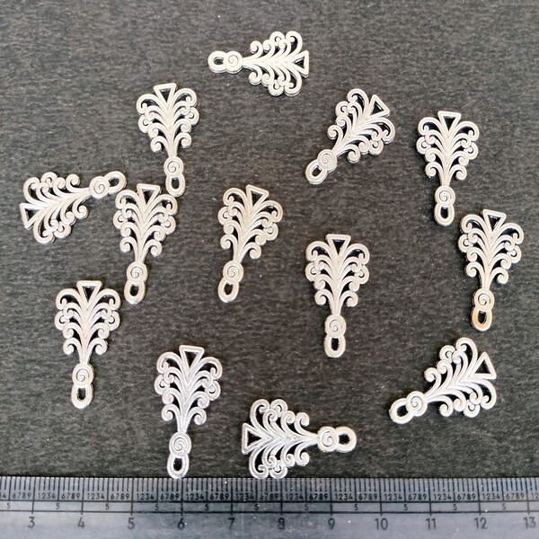 oxidised silver pendant charm