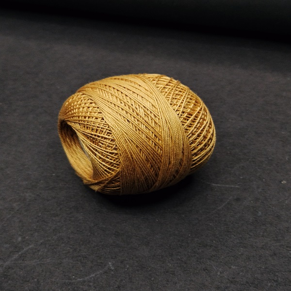 mustured yellow crochet thread