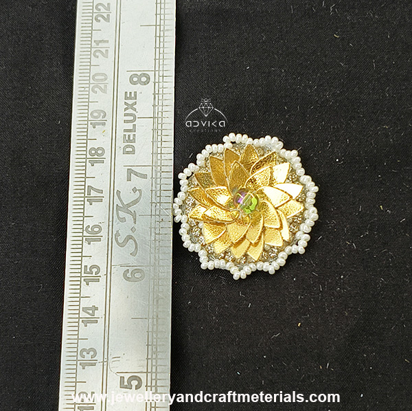 Gota Flower Embroidered Patch 02