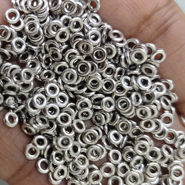 Oxidized Flat Circle Bead