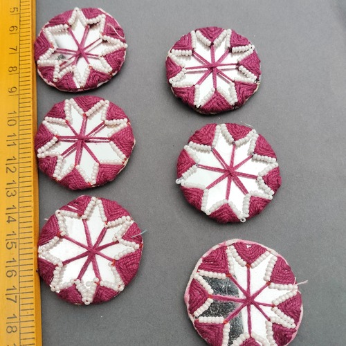 embroidered mirror with pearl