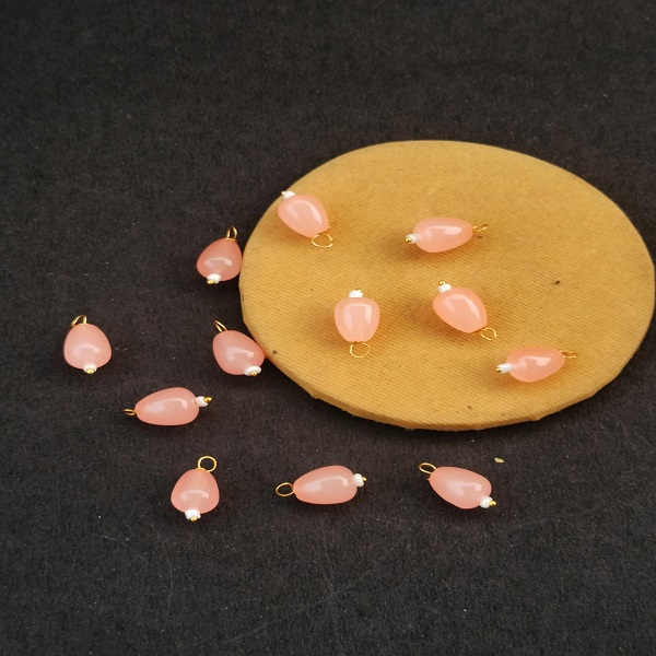 Drop beads Hnaging dark peach