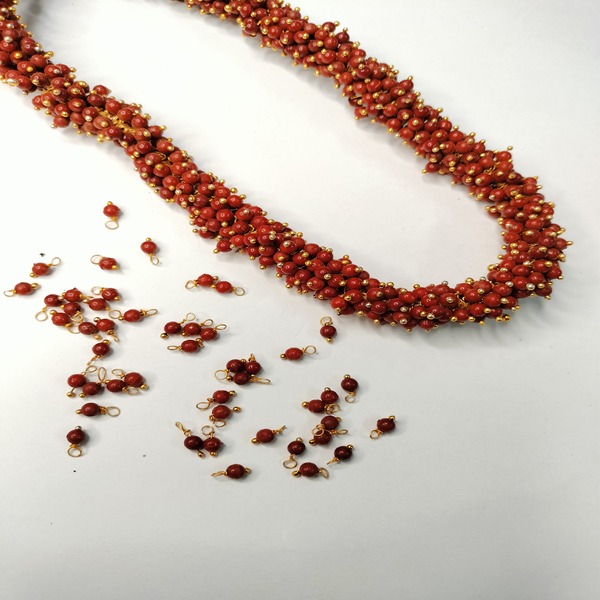 maroon color Spacer Beads Loreals (Jewelry Supply)