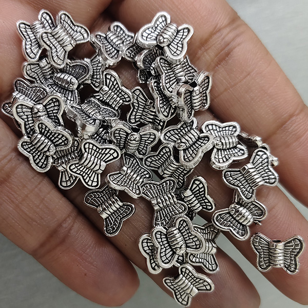 Oxidised Butterfly Bead 02