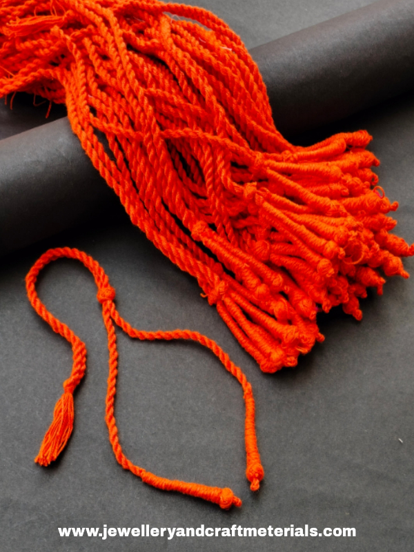 Cotton necklace dori dark orange