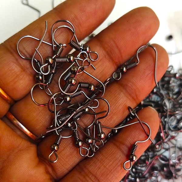 Black Nikel earring hooks