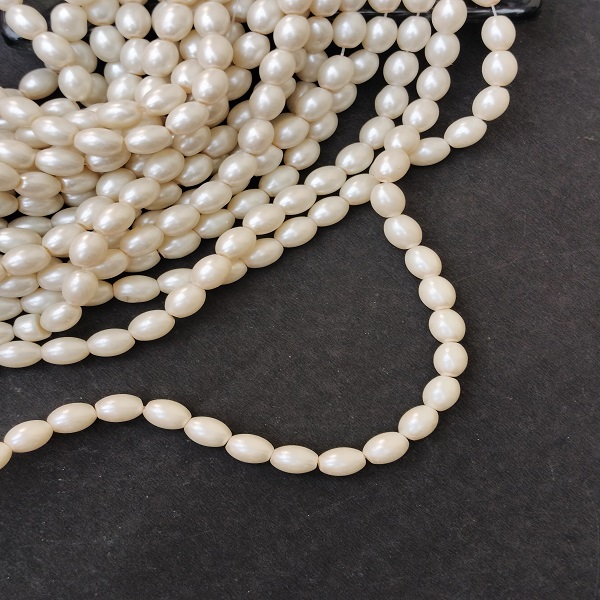 Cream Oval beads