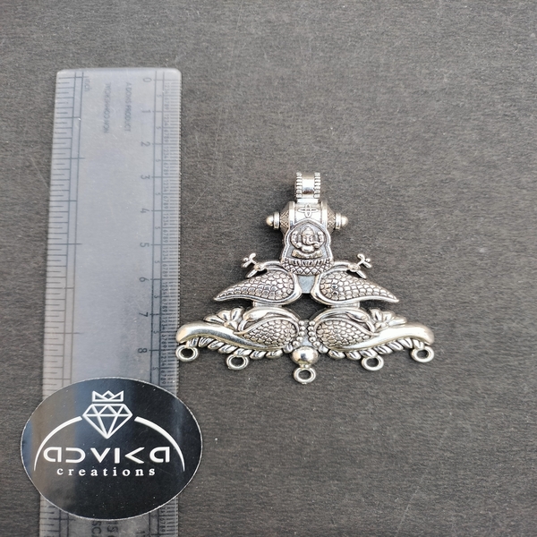 oxidised silver ganesha pendant