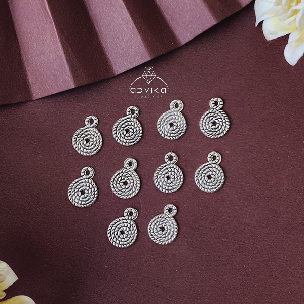 Silver twisted charm