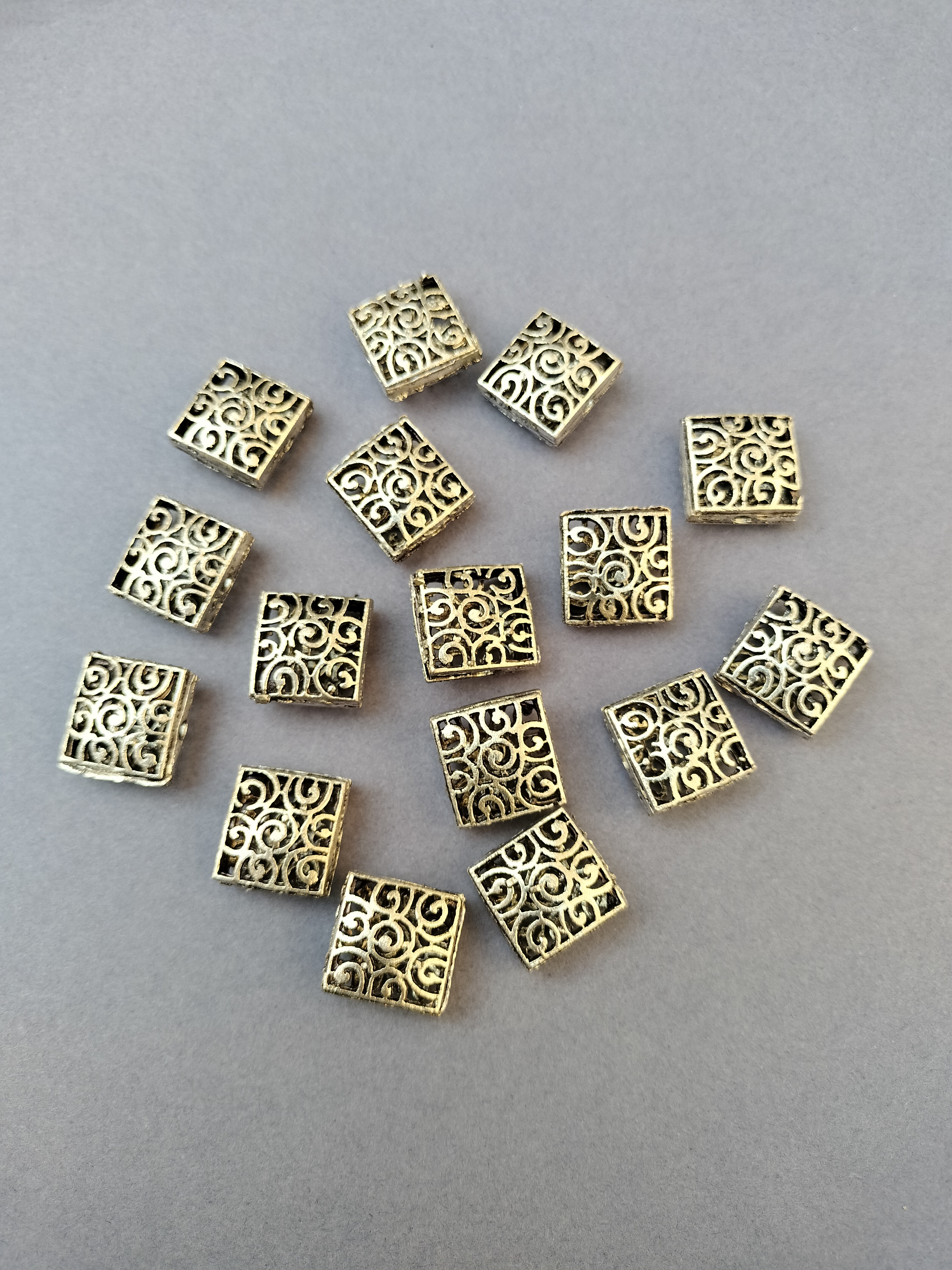 Square Metal Beads