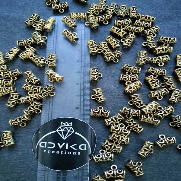 Gold and Silver Metal Connectors small loop charm