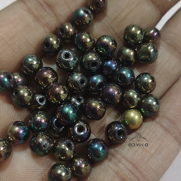 Rainbow glass bead 8mm