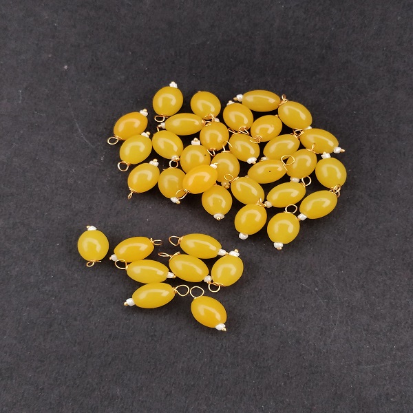 Oval beads Hnaging yellow